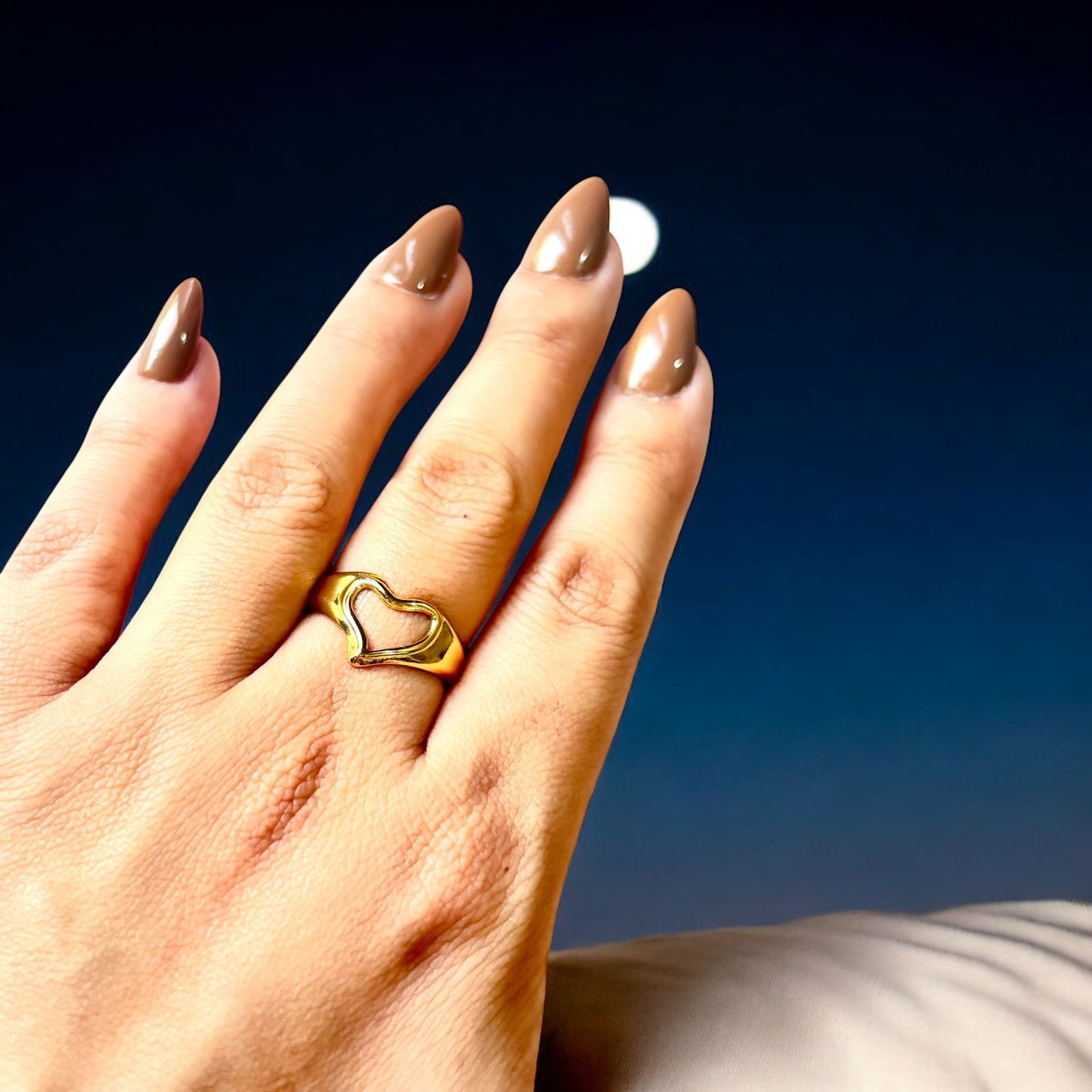 GOLDEN FOREVER HEART RING