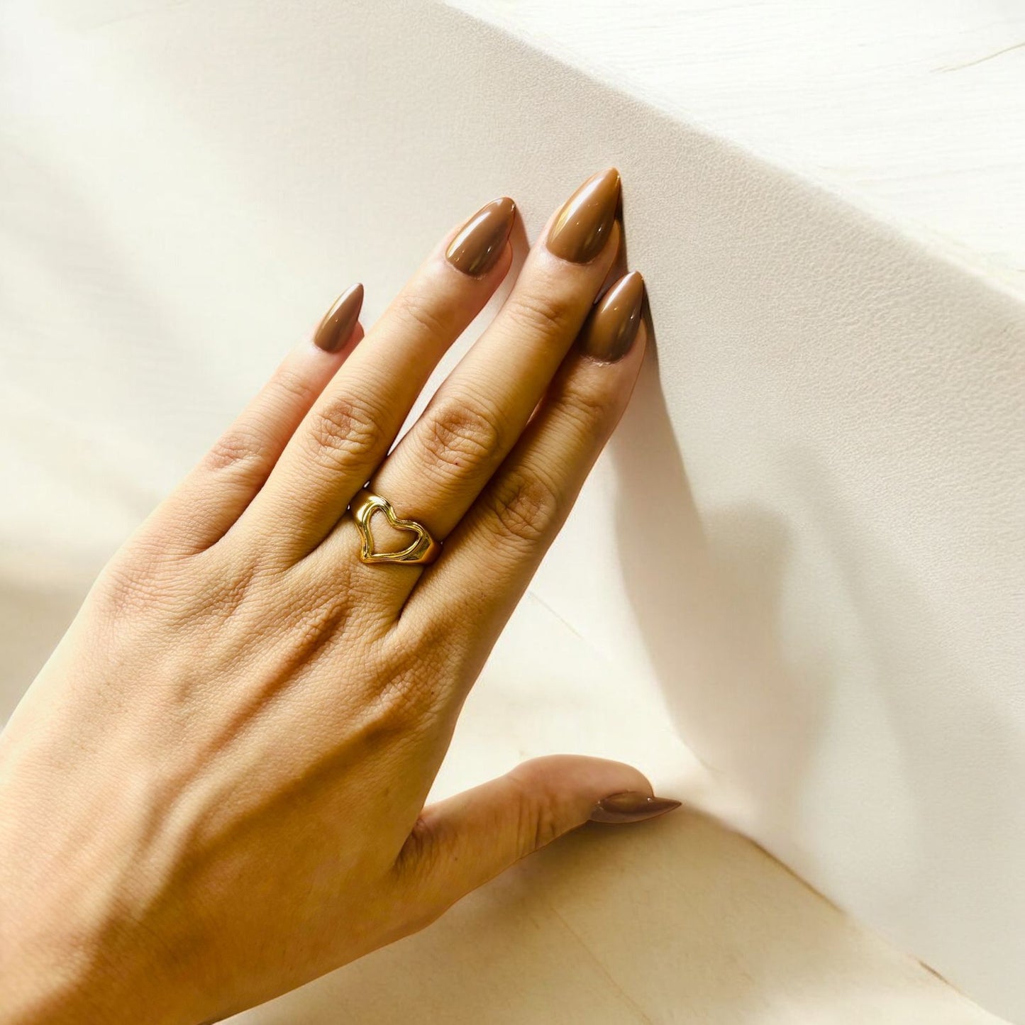 GOLDEN FOREVER HEART RING