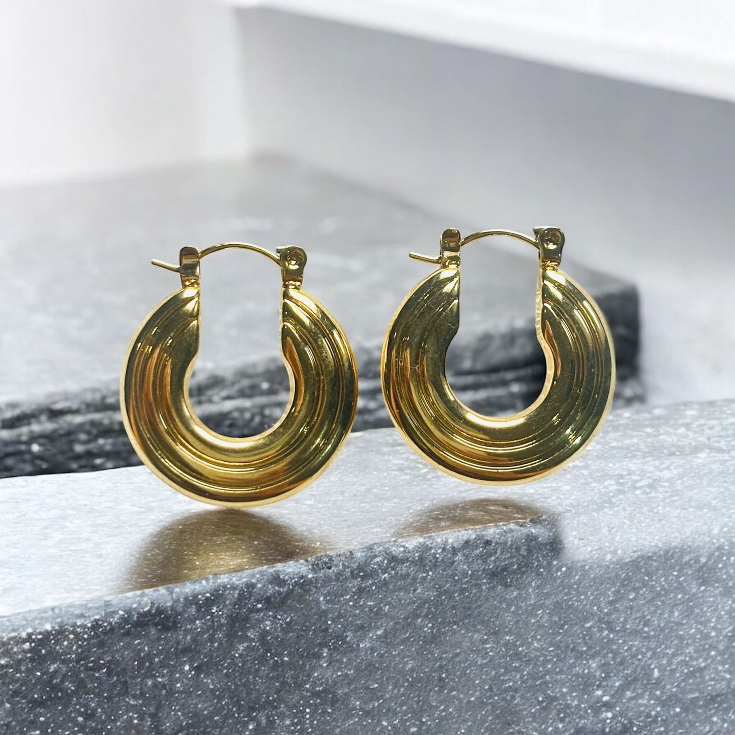 GOLDEN EMBRACE HOOPS EARRINGS