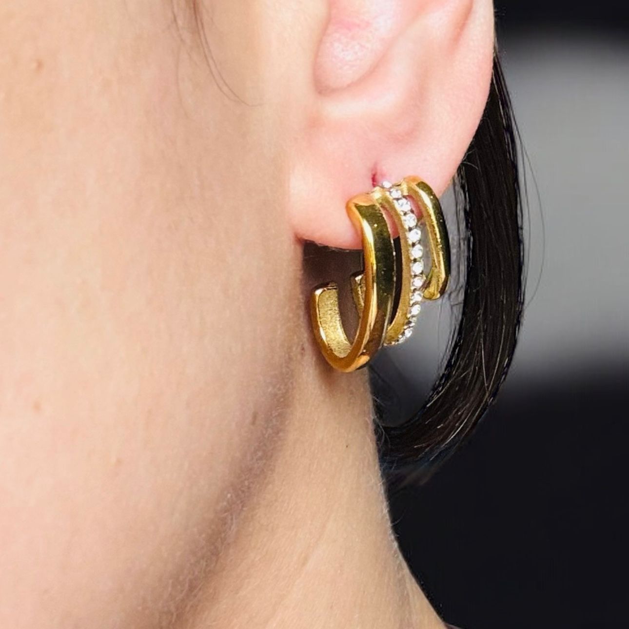TRILUXE SPARK HOOPS EARRINGS