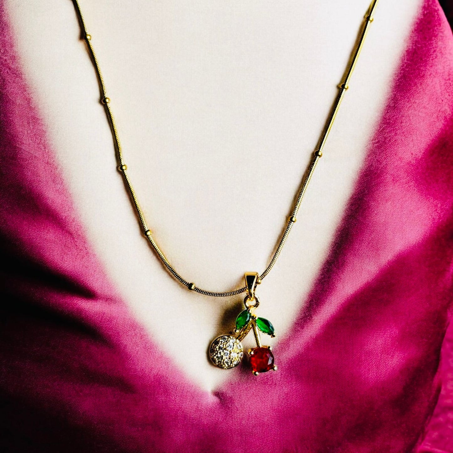 RUBY LEAF FALL NECKLACE