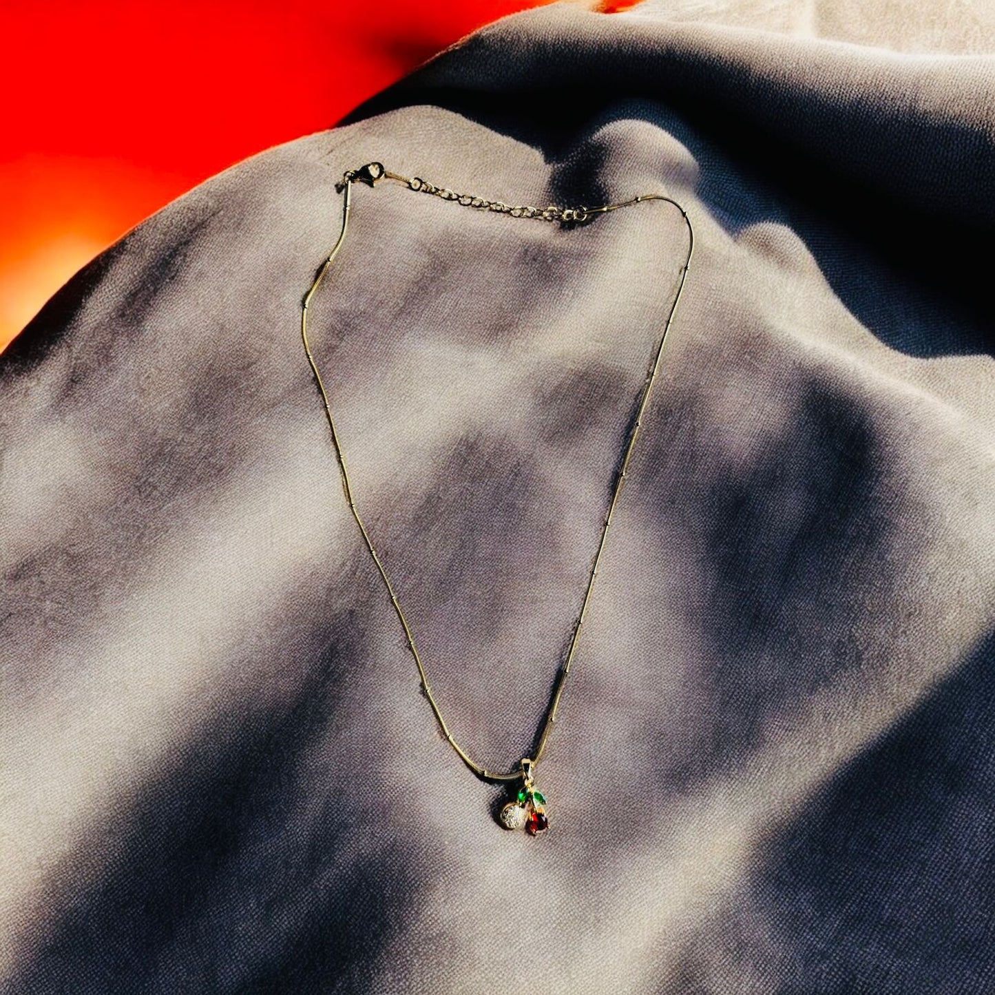 RUBY LEAF FALL NECKLACE