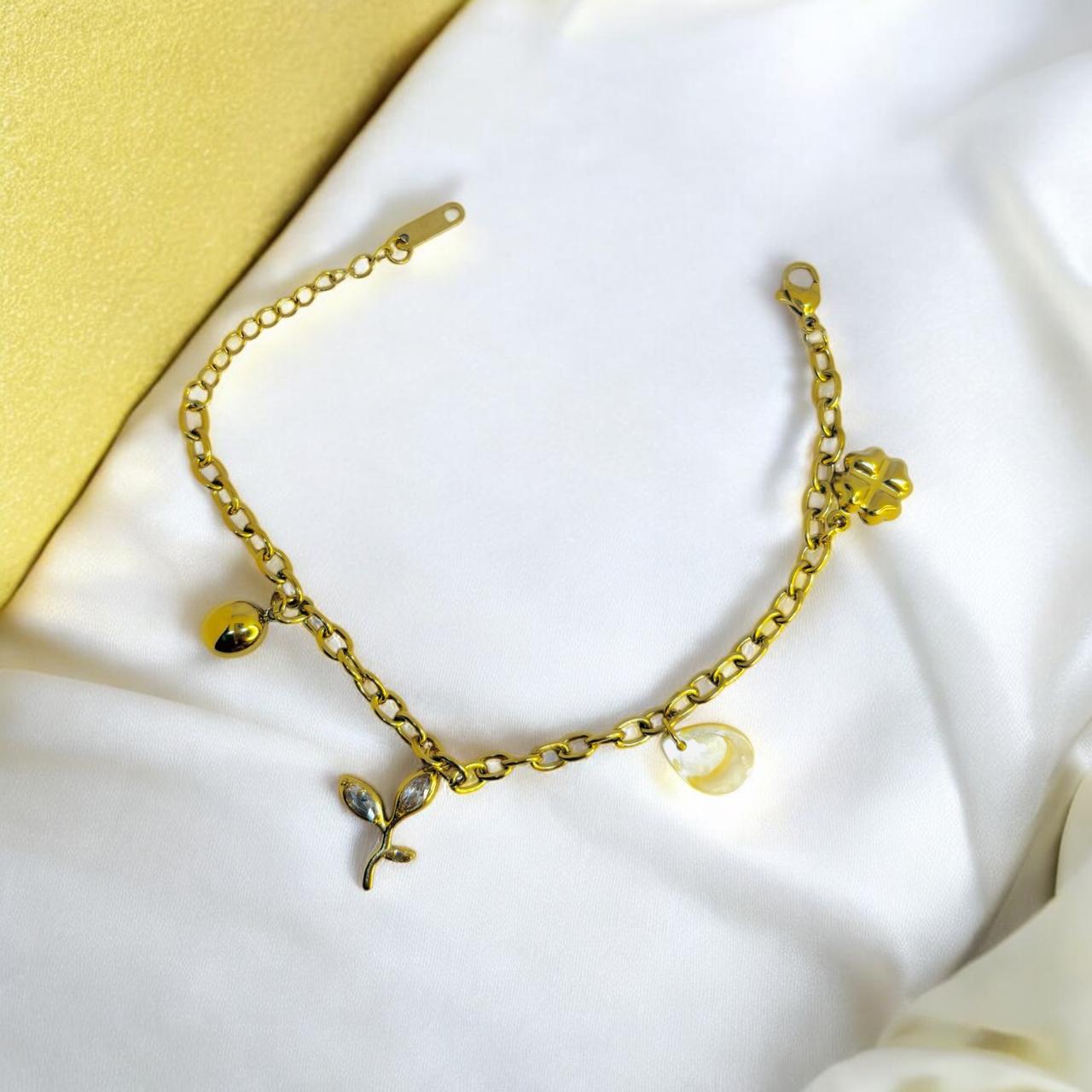 GOLDEN GARDEN CHARM BRACELET