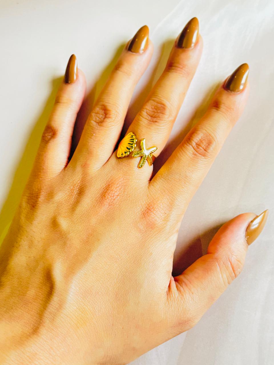 GOLDEN OCEAN MIST RING