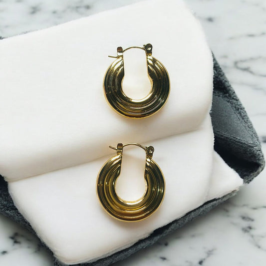 GOLDEN EMBRACE HOOPS EARRINGS