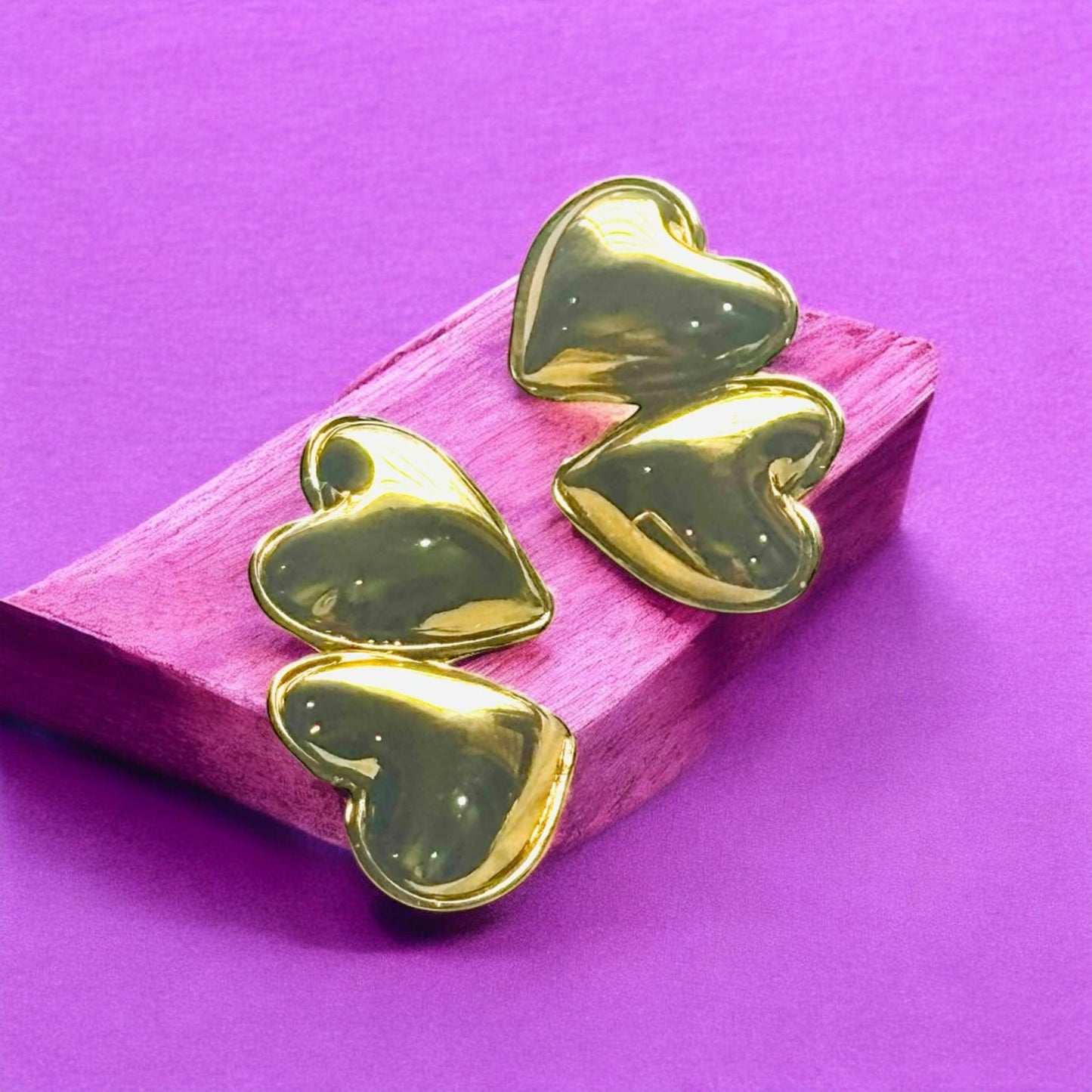 DOUBLE LOVE STUDS EARRINGS