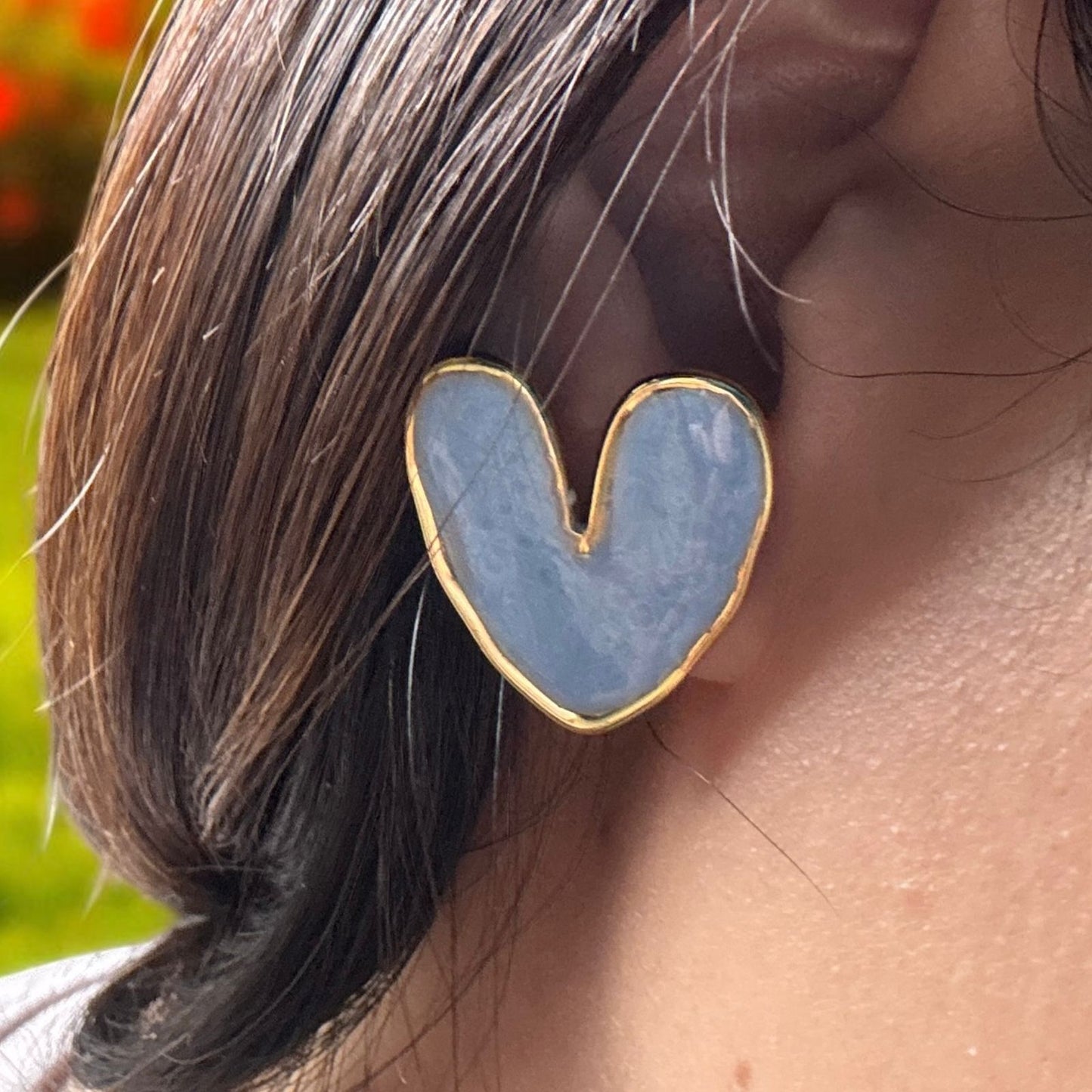 SKY BLOOM HEART EARRINGS