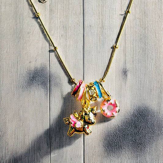 DREAMLAND CHARM CLUSTER PENDANT NECKLACE
