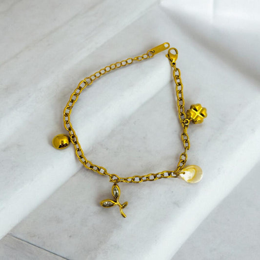 GOLDEN GARDEN CHARM BRACELET