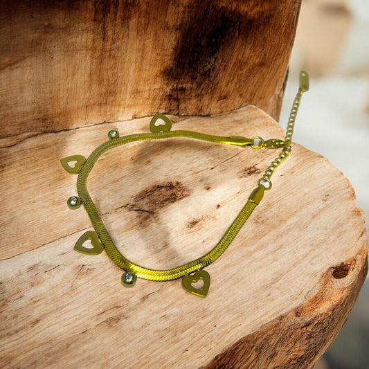HEART WINK CHAIN BRACELET