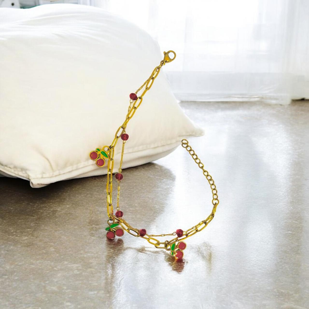 CHERRY POP LAYERED BRACELET