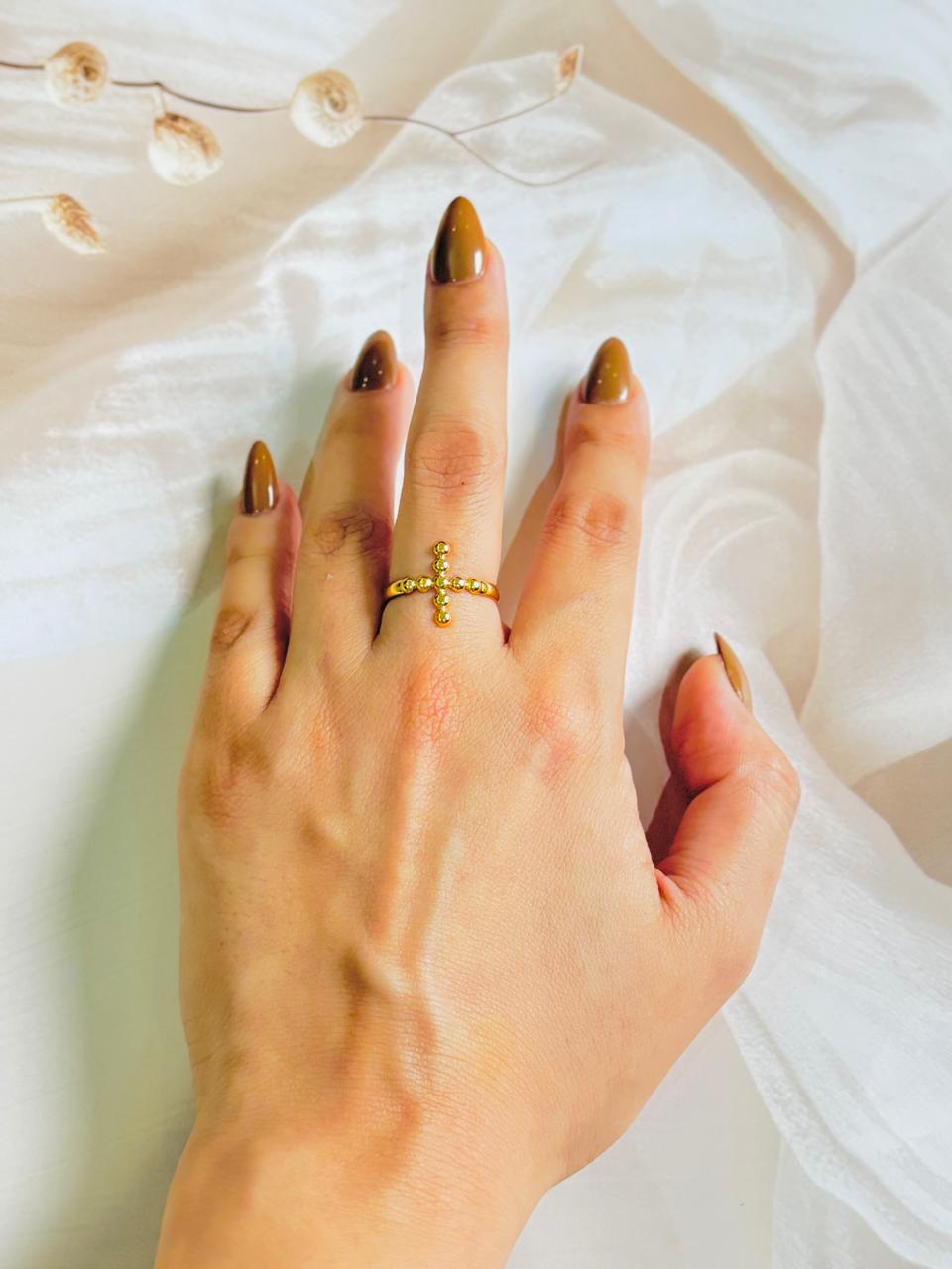 GOLDEN GALAXY DOTS RING