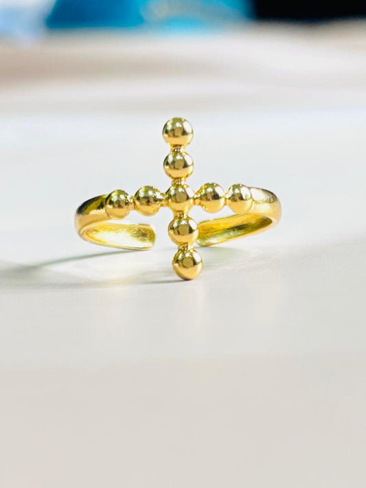 GOLDEN GALAXY DOTS RING